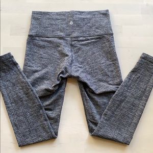 Lululemon Wunder Under Knit Gray Leggings sz 8